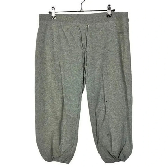 Calvin Klein Light Gray Y2K Cropped Tapered Leg Sweatpants L - Picture 1 of 6